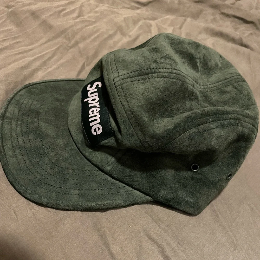 Supreme Suede Camp Cap (SS18) Dark Green (SOLD) - Picture 2 of 6